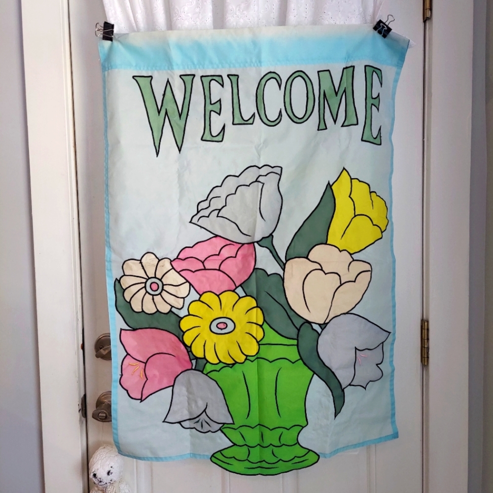 Welcome outdoor flag All Weather